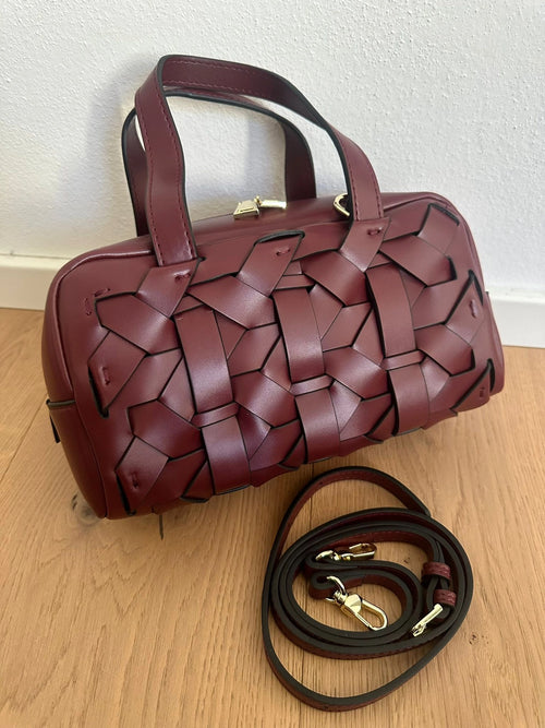 Cross Lanes Bag Full Grain Leather - Maroon
